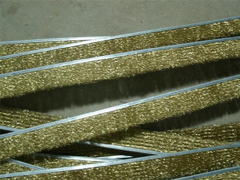 鋼帶鋼絲條刷（鍍銅鋼絲，厚度3到8mm不等）